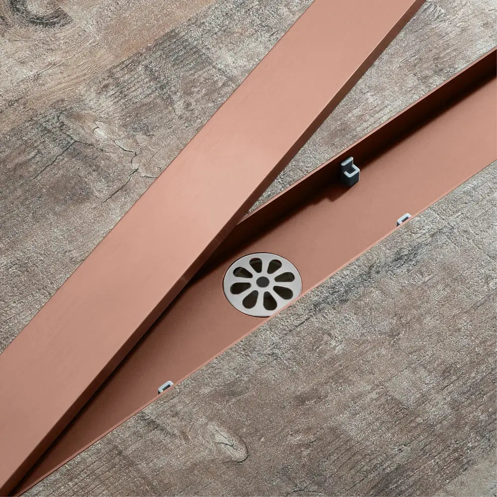 Modern 60cm rose gold bathroom floor drain with deodorant conceal