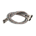 Stainless steel red & blue water supply plumbing pipes for kitchen