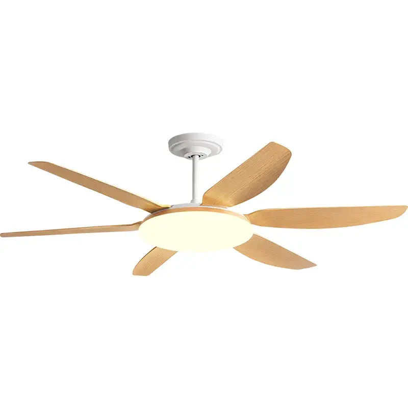 Modern white and wood ceiling fan light living room led chandelier