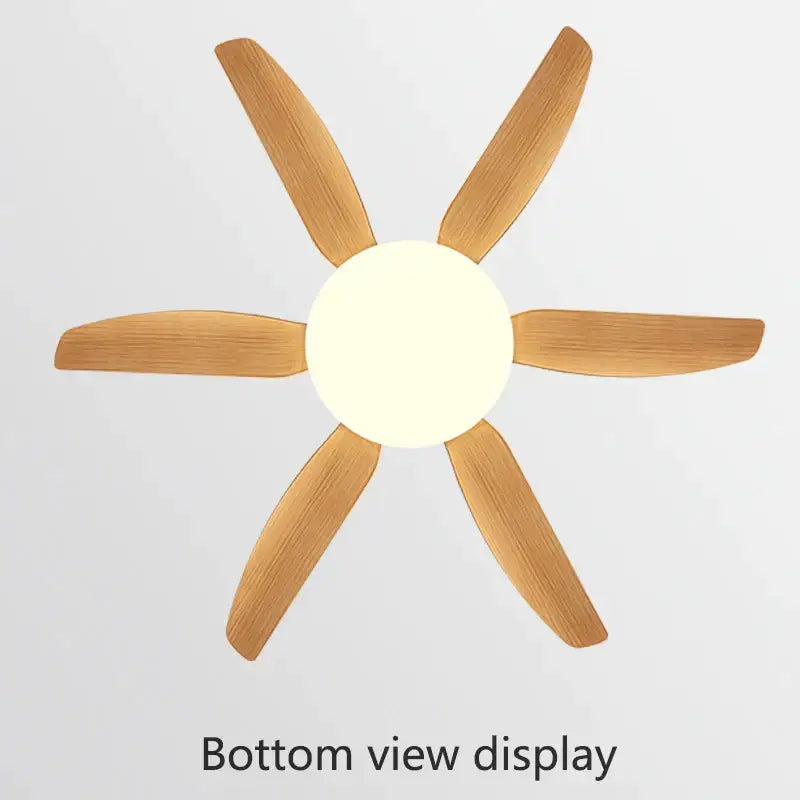 Modern white and wood ceiling fan light living room led chandelier