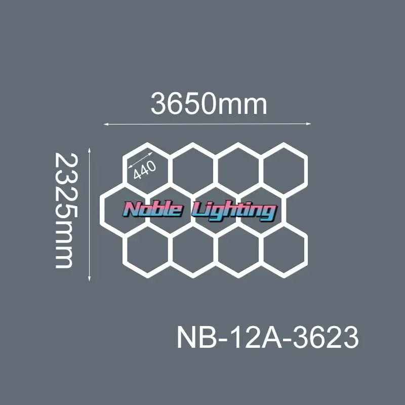 Modern geometric 6500k led hexagrid – workshop ceiling light panel
