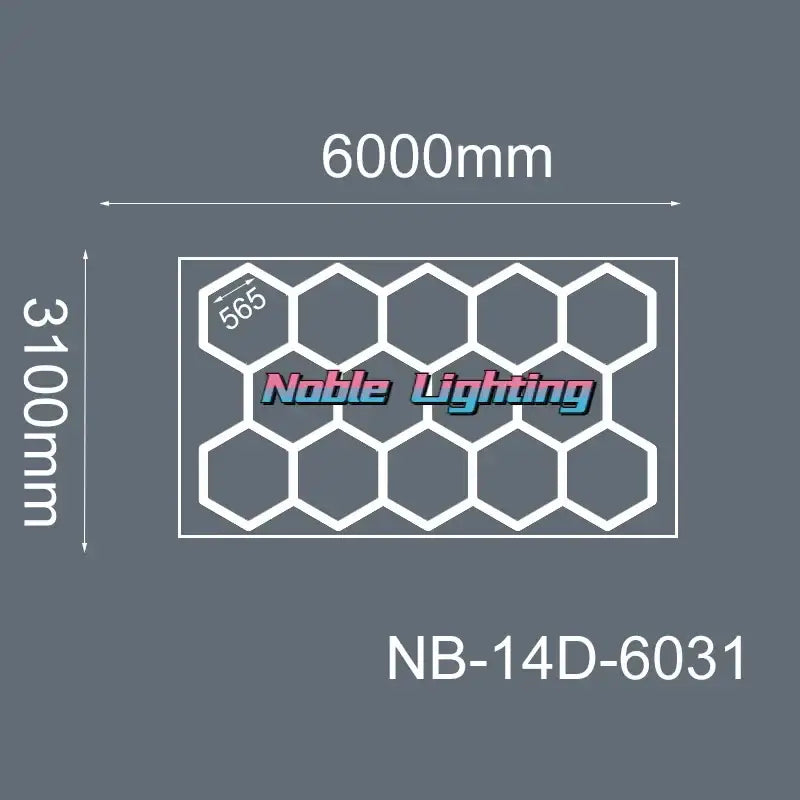Modern geometric 6500k led hexagrid – workshop ceiling light panel