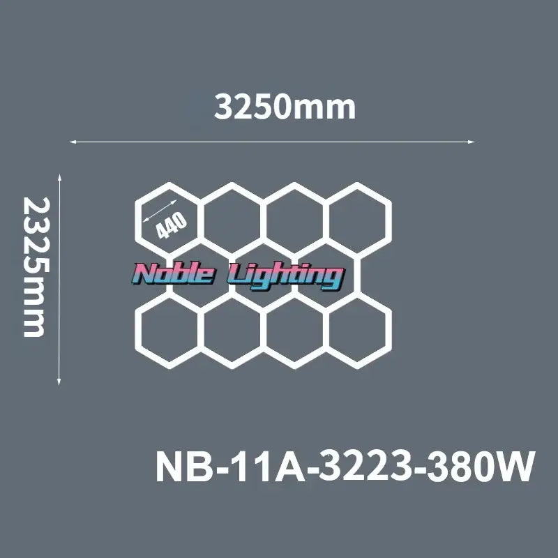Modern geometric 6500k led hexagrid – workshop ceiling light panel
