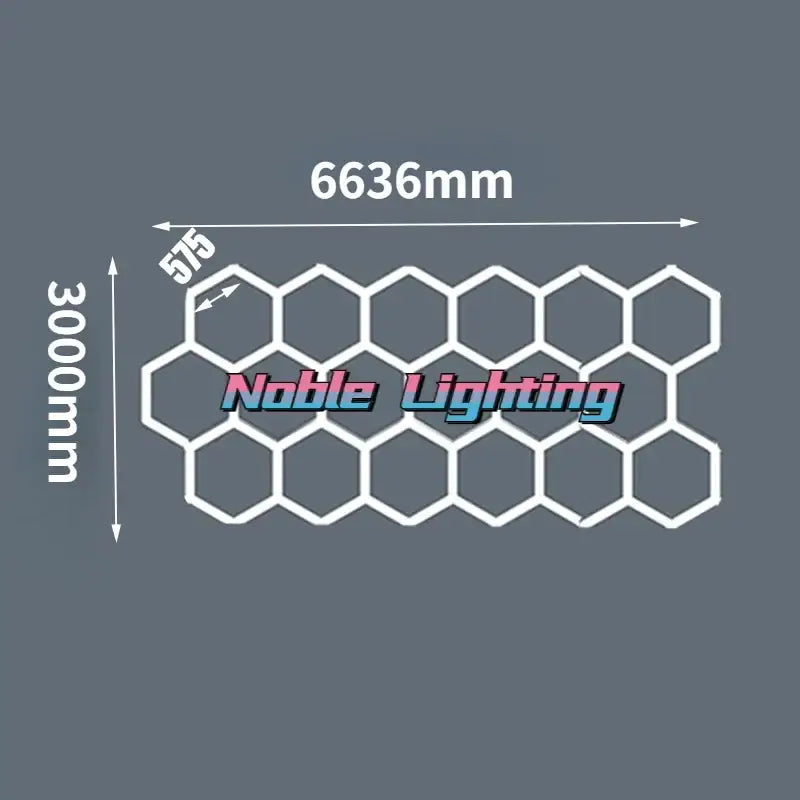 Modern geometric 6500k led hexagrid – workshop ceiling light panel