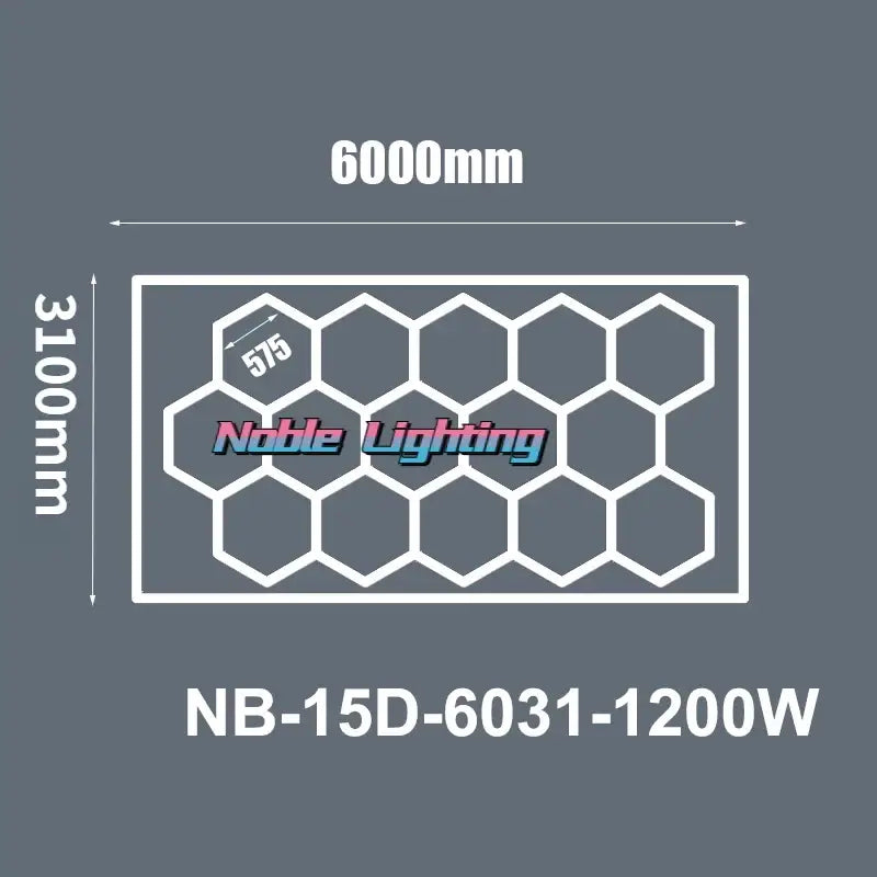 Modern geometric 6500k led hexagrid – workshop ceiling light panel
