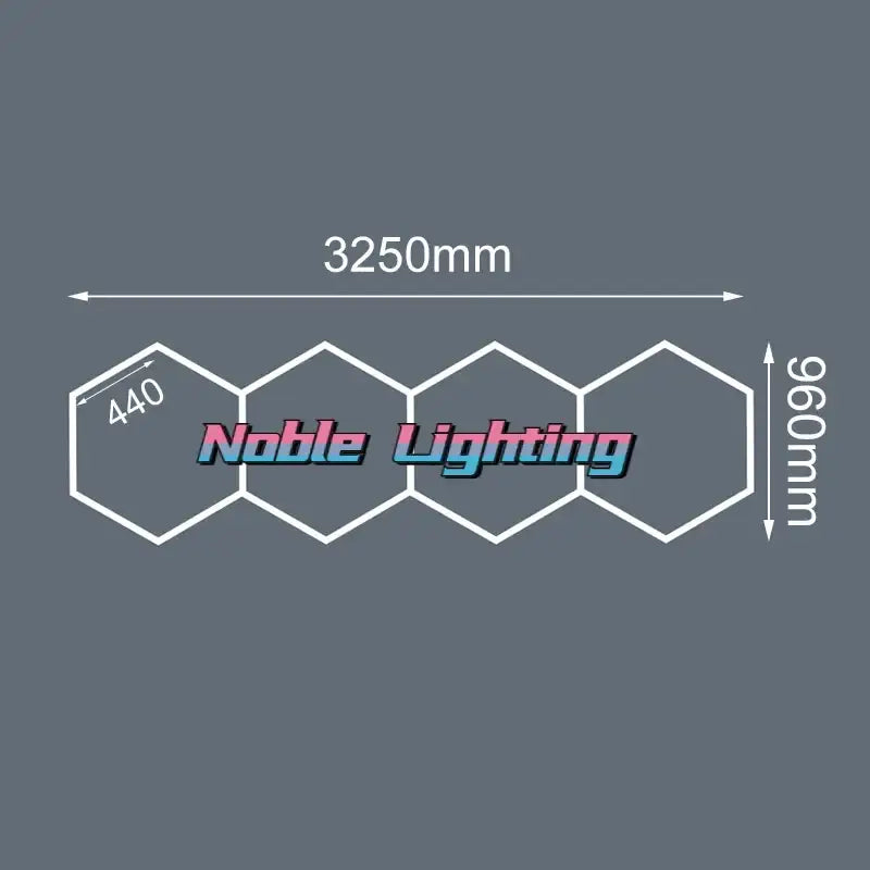 Modern geometric 6500k led hexagrid – workshop ceiling light panel