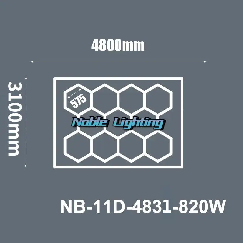 Modern geometric 6500k led hexagrid – workshop ceiling light panel