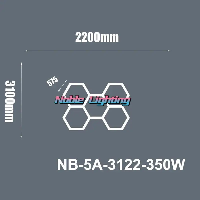 Modern geometric 6500k led hexagrid – workshop ceiling light panel