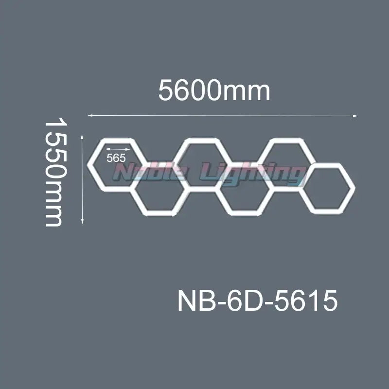 Modern geometric 6500k led hexagrid – workshop ceiling light panel