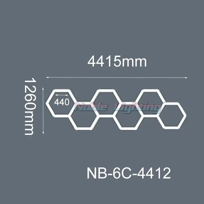 Modern geometric 6500k led hexagrid – workshop ceiling light panel