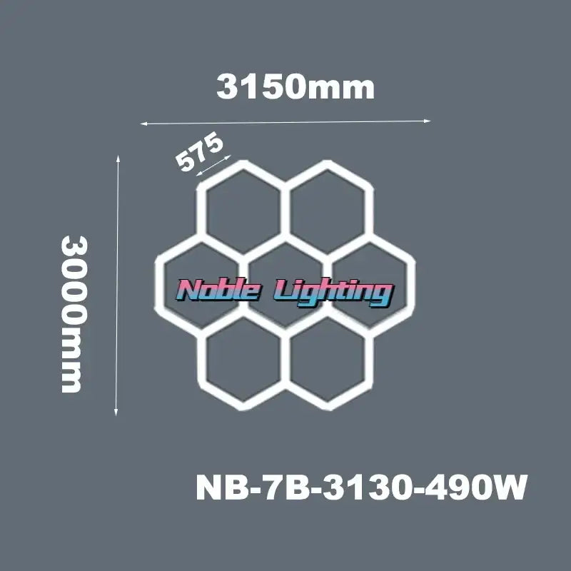 Modern geometric 6500k led hexagrid – workshop ceiling light panel