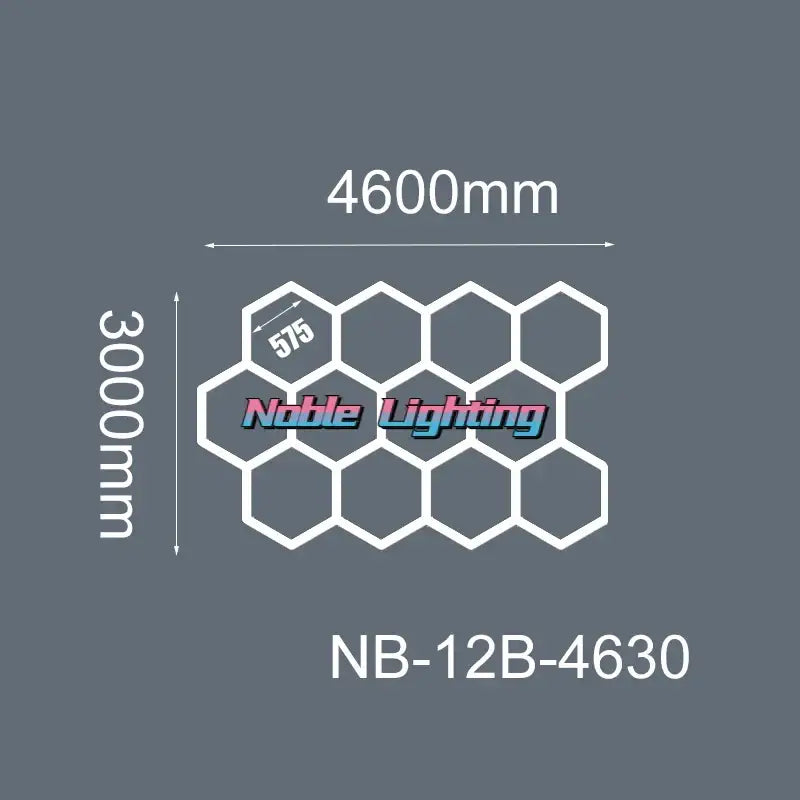 Modern geometric 6500k led hexagrid – workshop ceiling light panel