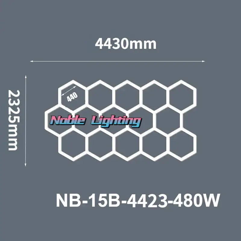Modern geometric 6500k led hexagrid – workshop ceiling light panel
