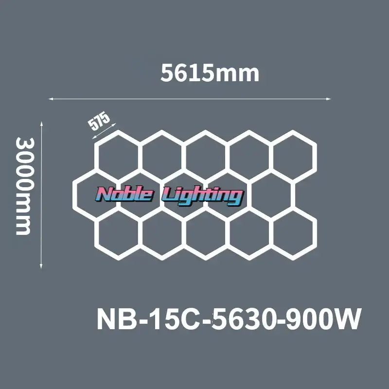 Modern geometric 6500k led hexagrid – workshop ceiling light panel