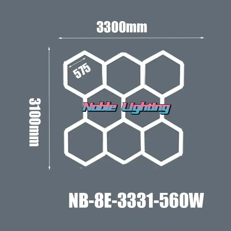 Modern geometric 6500k led hexagrid – workshop ceiling light panel
