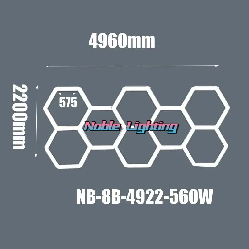 Modern geometric 6500k led hexagrid – workshop ceiling light panel