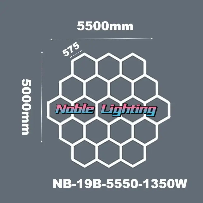 Modern geometric 6500k led hexagrid – workshop ceiling light panel