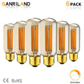 Vintage amber led tubular filament bulb living room dimmable light
