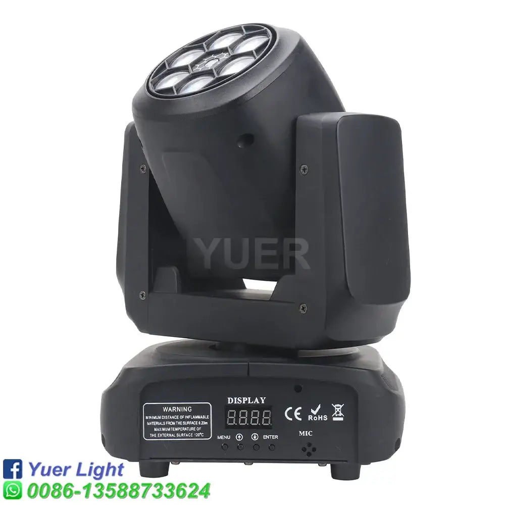 Modern black 6x15w rgbw bee eye moving head light dj stage lighting