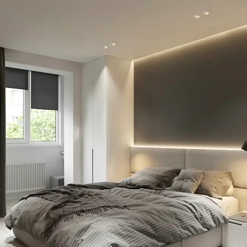 Modern white recessed led downlight ceiling – living room spot