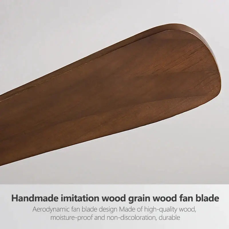 Modern black and brown wooden blade ceiling fan for restaurant