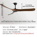 Modern black and brown wooden blade ceiling fan for restaurant