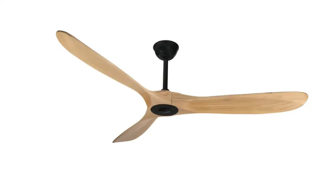 Modern dark wood ceiling fan with remote control living room