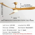 Modern black & dark brown wooden ceiling fan for living room