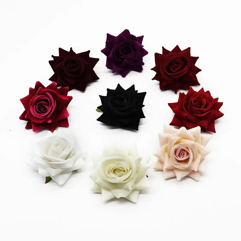 Elegant multi color 7cm rose heads wedding and home decor