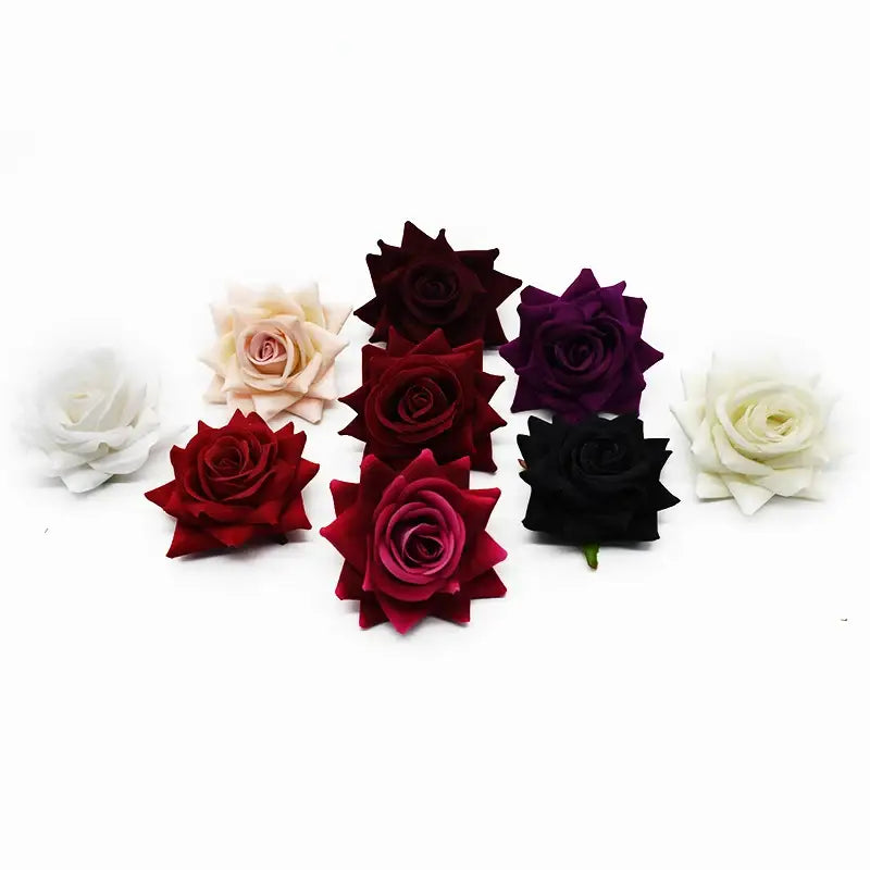 Elegant multi color 7cm rose heads wedding and home decor