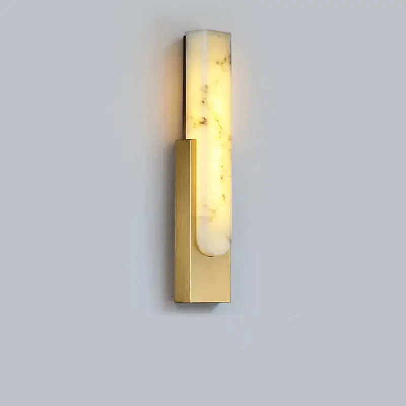 Modern gold and white led marble wall lamp bedroom sconce