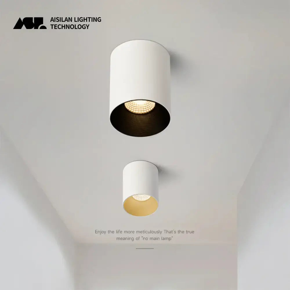 Matte gray aluminum ceiling downlight for bedroom corridor