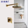 Modern antique brass rainfall shower faucet set bathroom hand shower