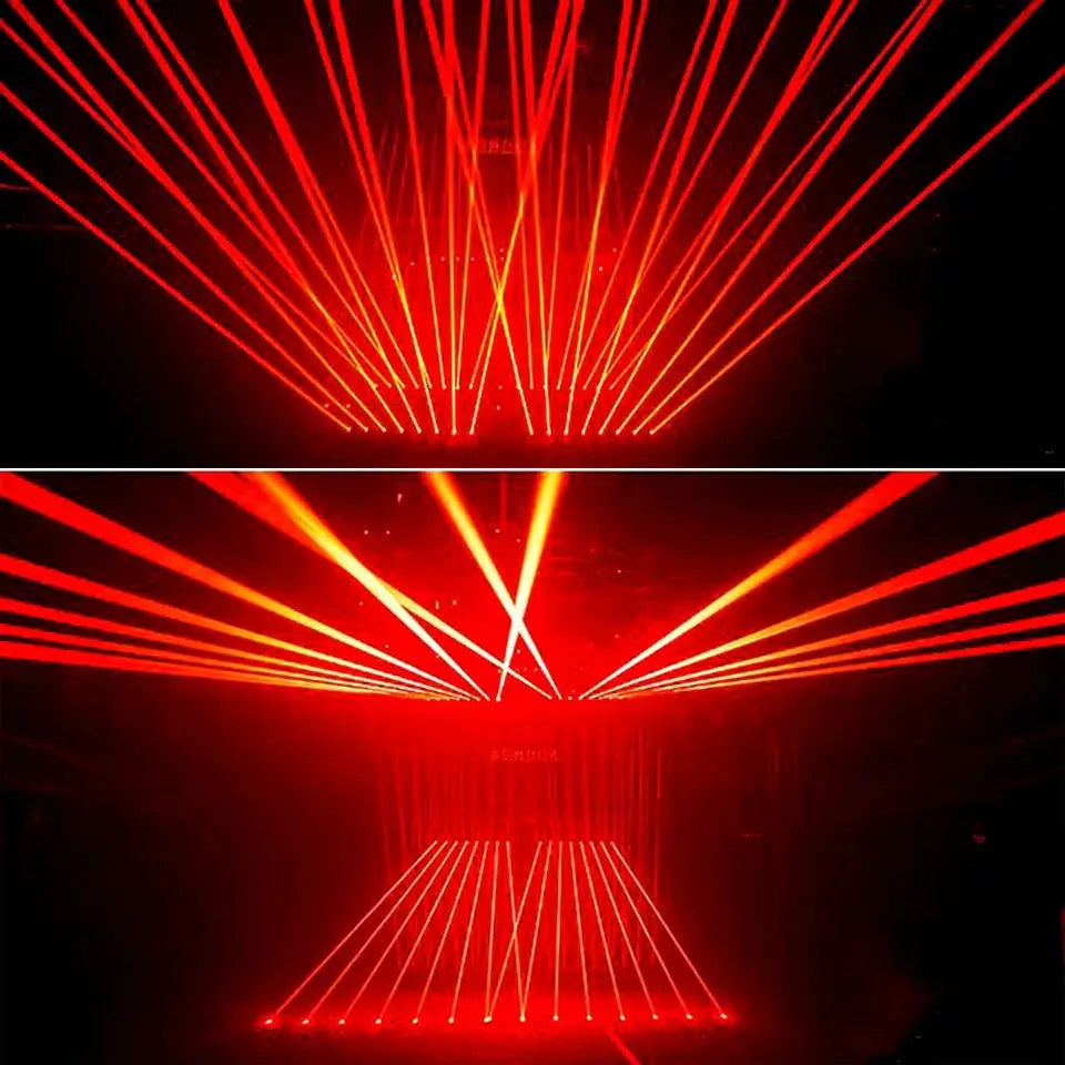 8 eyes red & orange beam laser moving head light for bar parties