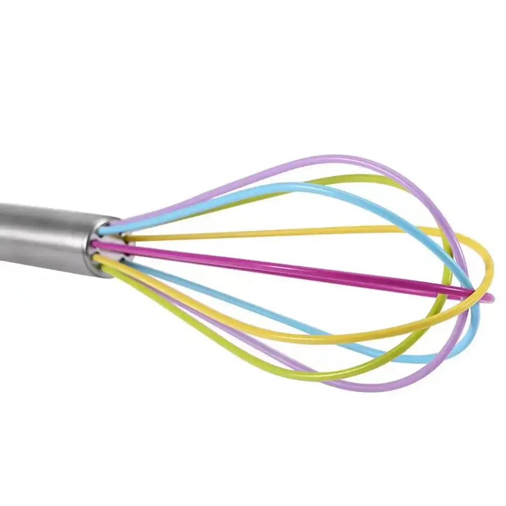Colorful stainless steel silicone whisk mixer kitchen baking tool