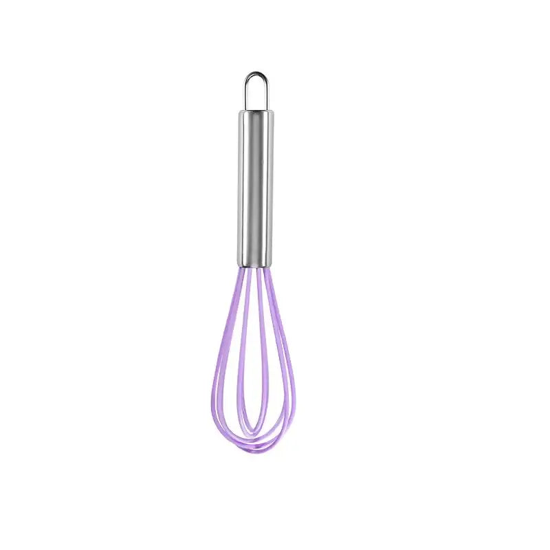 Colorful stainless steel silicone whisk mixer kitchen baking tool