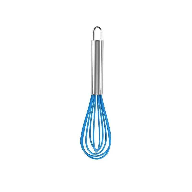 Colorful stainless steel silicone whisk mixer kitchen baking tool
