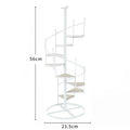Black 8-layer stair shape iron plant stand living room spiral shelf
