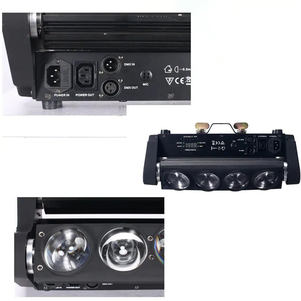 Modern black 8x15w rgbw spider light party room beam bar