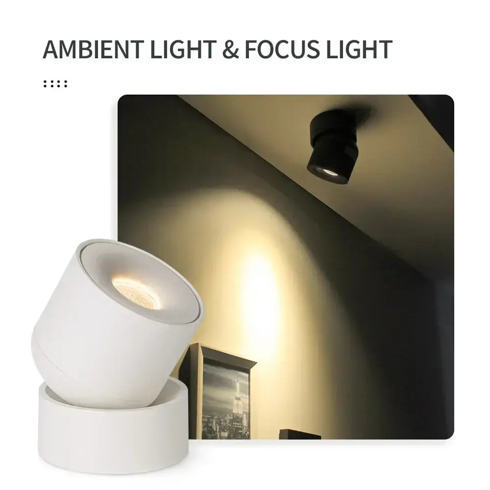 Modern matte white cob led ceiling spotlight living room lamp