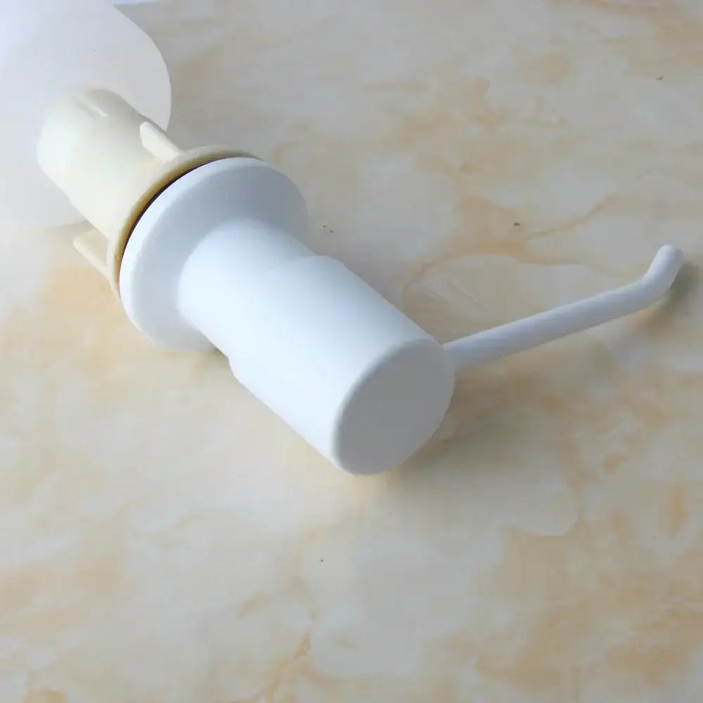Modern black abs white soap dispenser for kitchen sink