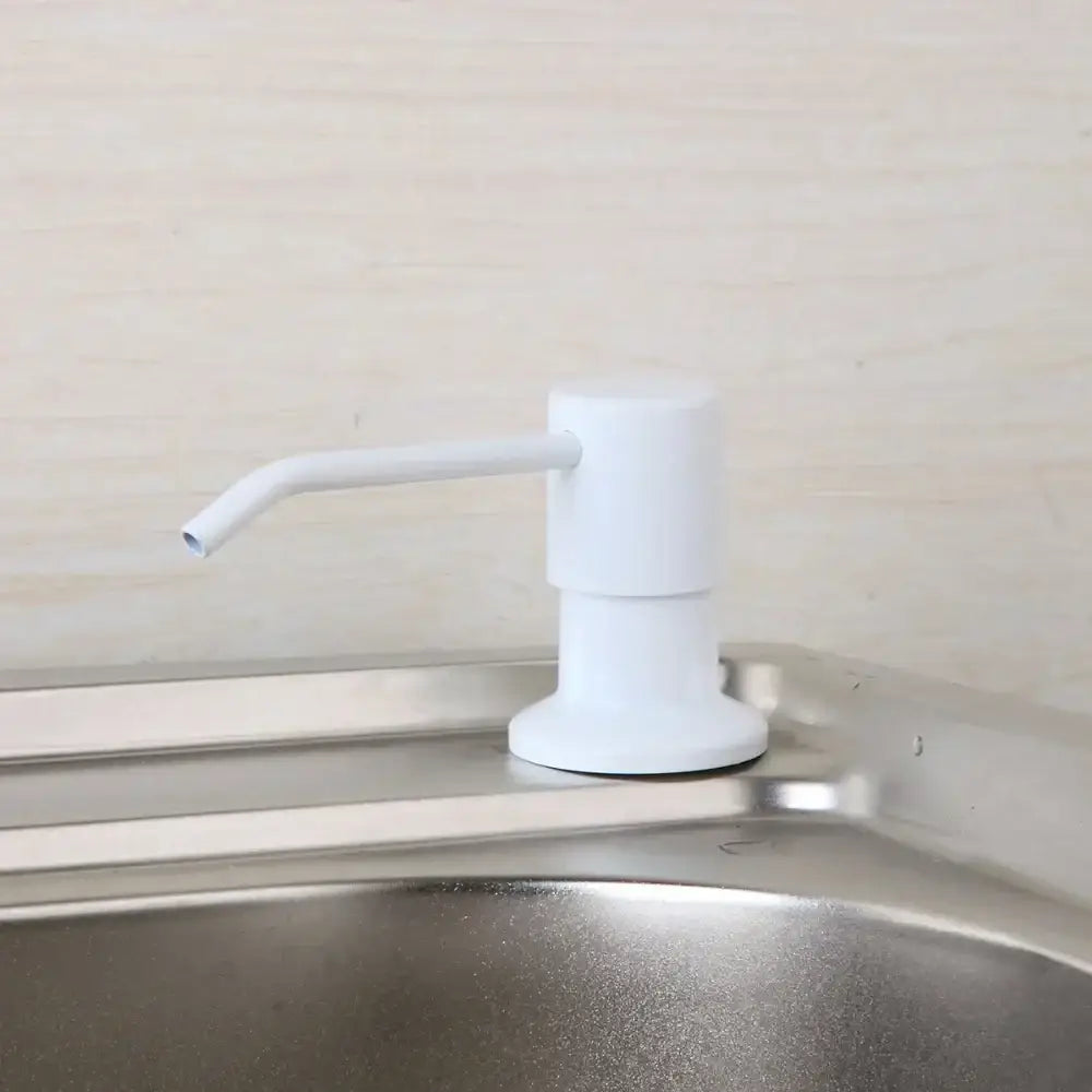 Modern black abs white soap dispenser for kitchen sink