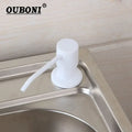 Modern black abs white soap dispenser for kitchen sink