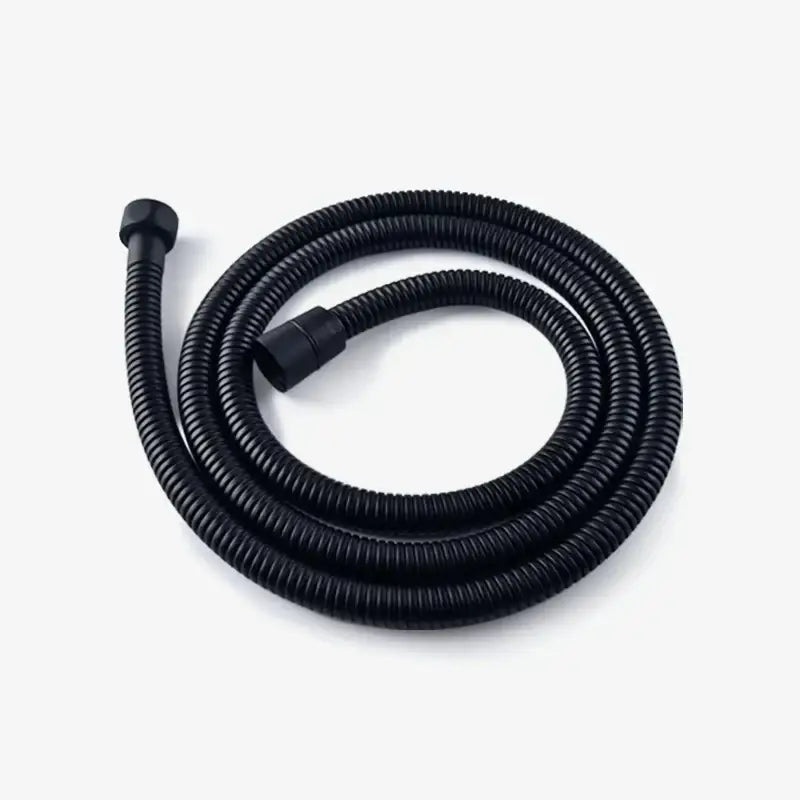 Modern matte black rain shower head with handheld hose – bathroom