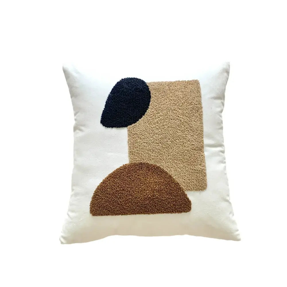 Abstract art line cushion cover white & black living room pillow