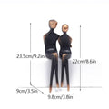 Abstract bronze couple figurine living room art lover decor