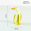 Whimsical white & yellow abstract banana duck sculpture living room decor