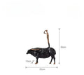 Abstract black yak golden cow metal sculpture living room decor