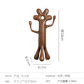 Abstract flower man alien brown wooden figurines living room decor