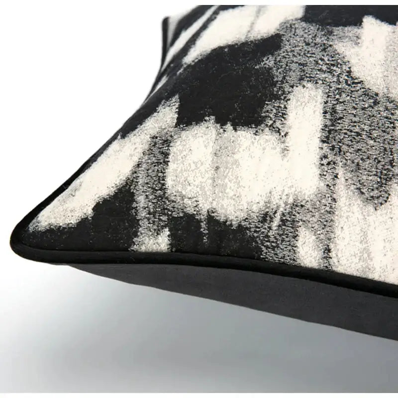 Decorbites abstract monochrome jacquard lumbar pillow cover bedroom